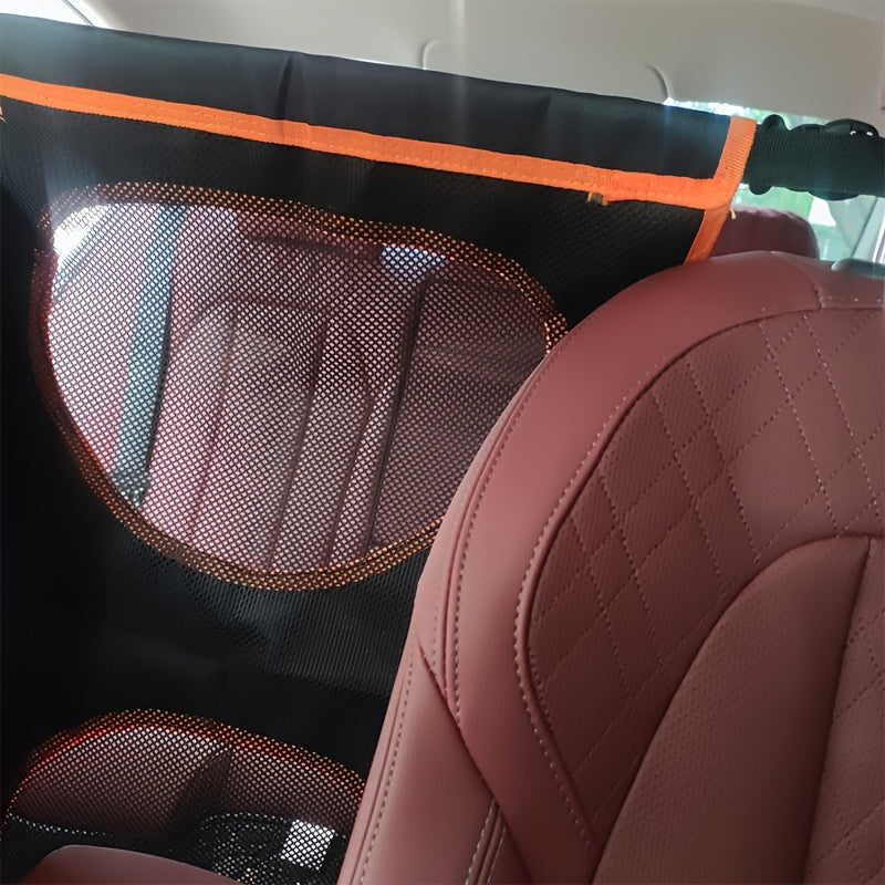 1pc Premium Pet Car Safety Net Barrier - Durable & Easy Install - Keeps Pets Secure in Backseat - Perfect for Interior Decoration & Dog Protection, Vehicle-Compliant Design