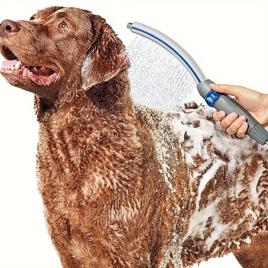 Adjustable Dog Bathing Sprayer with 98.43inch Hose - Multifunctional Pet Grooming Shower Head & Comb Set for Easy Cleaning and Massage