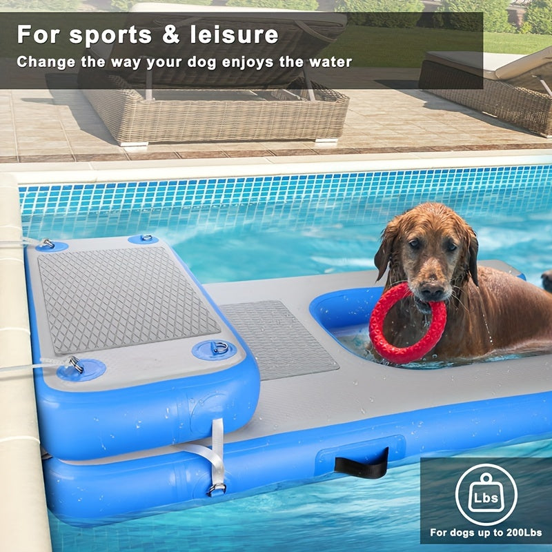 Dog Inflatable Step Set For Floating Ramp Ladders In Swimming Pools, Lakes, And Beaches