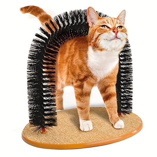 Cat Arch Self-Cleaning Grooming & Soothing Massage Toy - A Multifunctional Scratching Post and Interactive Playmate for Cats and Kittens of All Ages