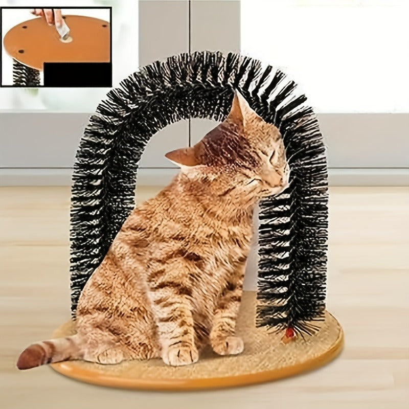 Cat Arch Self-Cleaning Grooming & Soothing Massage Toy - A Multifunctional Scratching Post and Interactive Playmate for Cats and Kittens of All Ages