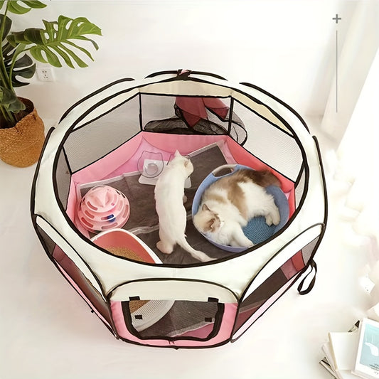 [Fast Arrival] Extra Large Foldable Pet Tent and Playpen (44.5*44.5*22.8 in) - Portable Enclosures for Dogs and Cats - Provides Ultimate Comfort, Security, and Ventilation for Your Furry Friend - Easy Setup and Carry