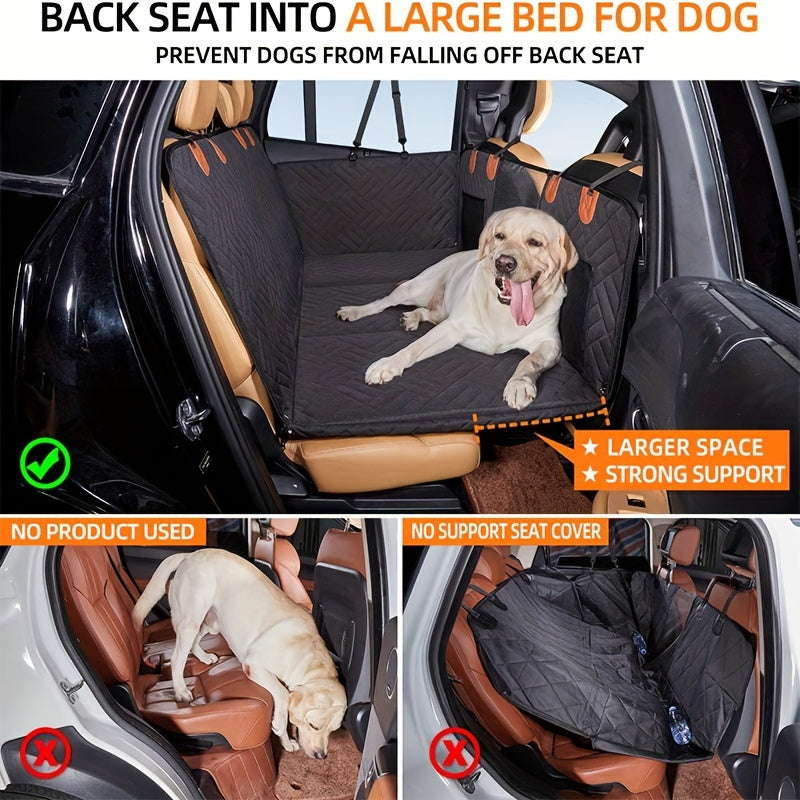 1 Pc Back Seat Extender, Dog Car Seat Cover, Camping Air Mattress, Hammock Travel Bed, Non Inflatable Car Bed Mattress For Car SUV Truck Black