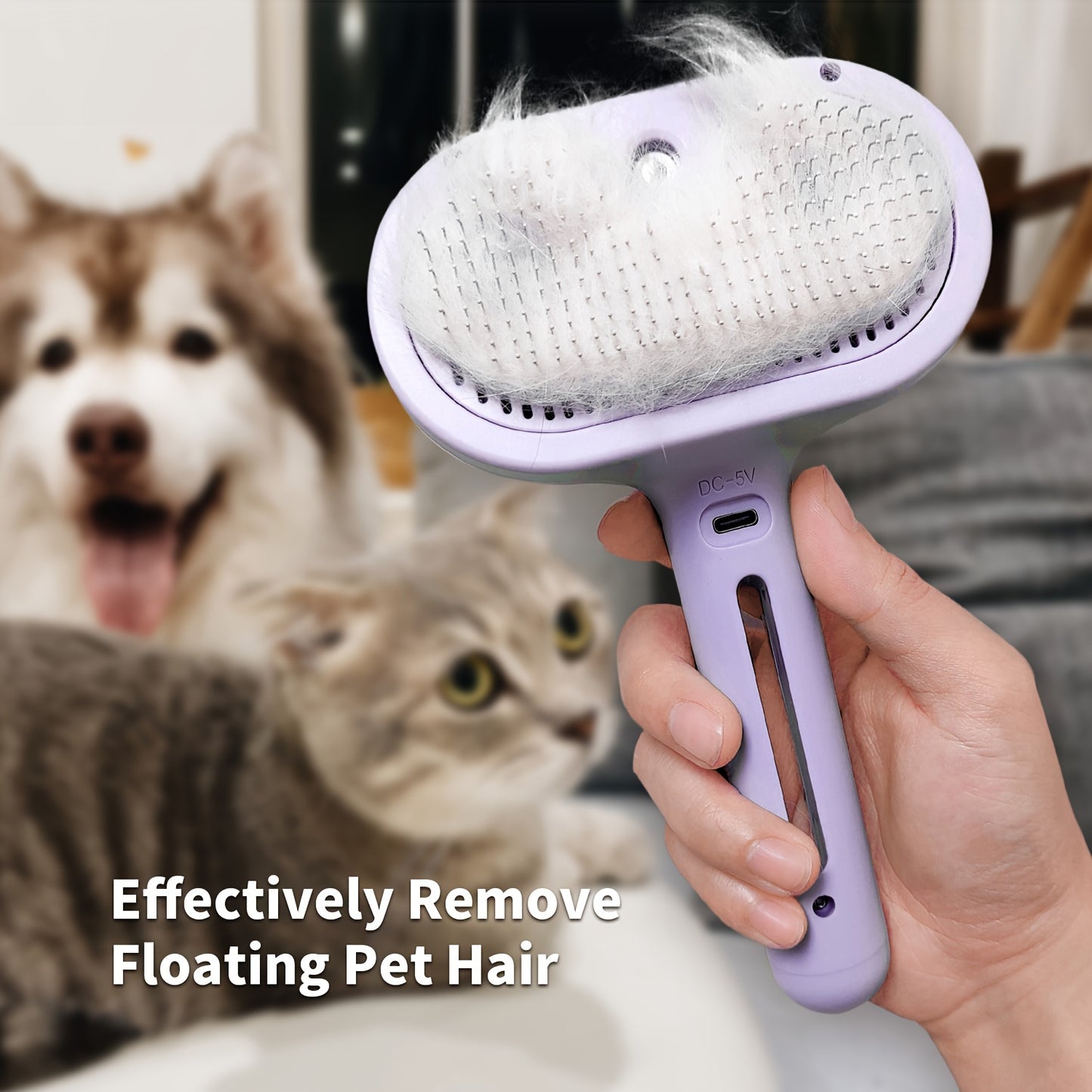 Livekey Cat Steam Brush:  Grooming Tool for Shedding & Cleaning with Water, Multifunctional Pet Brush for Cats and Dogs