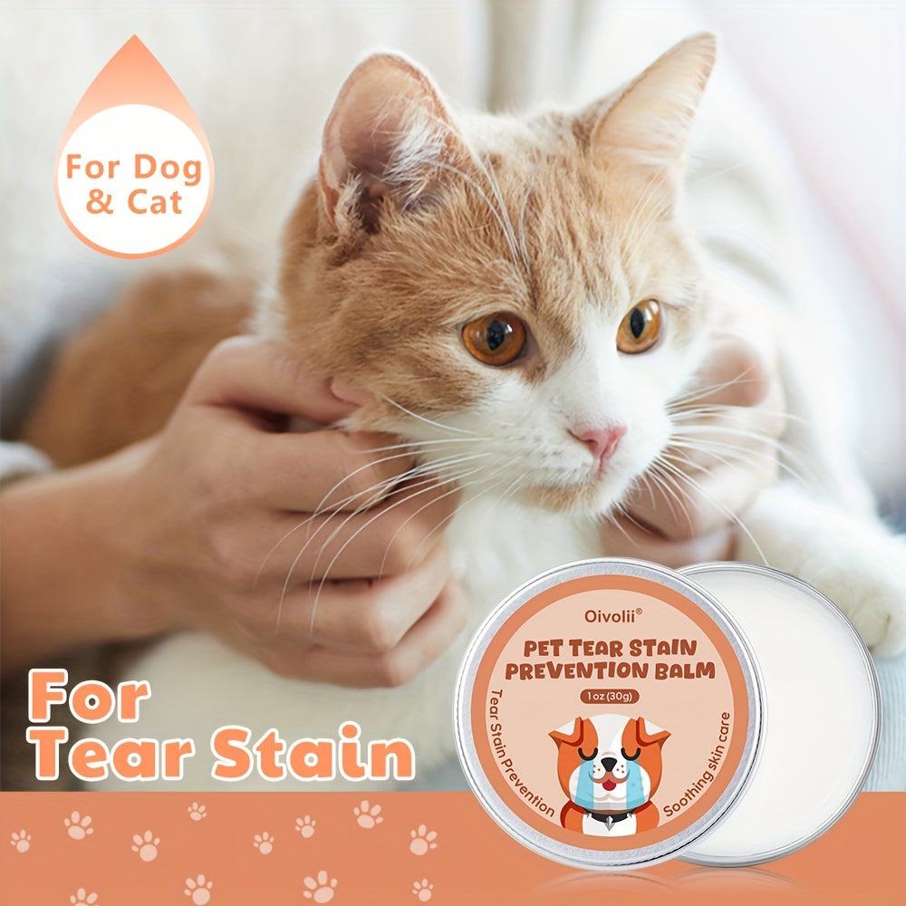 Pet Tear Stain Prevention Balm, Eye Care For Dogs And Cats, Natural Safe Repel Tears, Gently Cleanses Effective & Non-Irritating