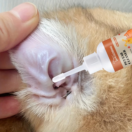 [Fast Arrival] 1/2/3pcs GentleCare Ear Drops - Ear Care for Soothing Itchy Ears, Removing Debris and Buildup, Gentle Ear Cleaning and Tartar Removal Solution for Dogs and Cats - Safe, Non-Irritating, and Effective Pet Ear Car