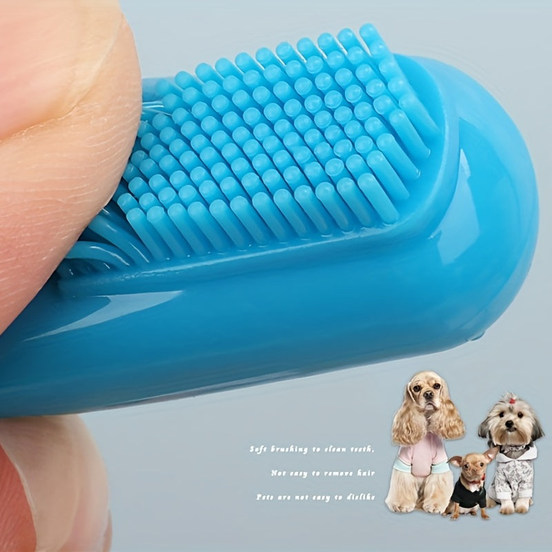 Pet Dental Care Kit - Gentle Finger Brush & Bristled Toothbrush with Freshening Toothpaste - Complete Oral Hygiene Solution for Dogs and Cats