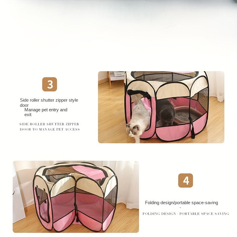 [Fast Arrival] Extra Large Foldable Pet Tent and Playpen (44.5*44.5*22.8 in) - Portable Enclosures for Dogs and Cats - Provides Ultimate Comfort, Security, and Ventilation for Your Furry Friend - Easy Setup and Carry