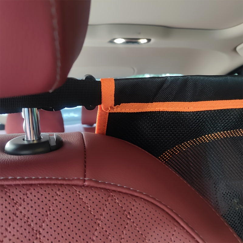 1pc Premium Pet Car Safety Net Barrier - Durable & Easy Install - Keeps Pets Secure in Backseat - Perfect for Interior Decoration & Dog Protection, Vehicle-Compliant Design