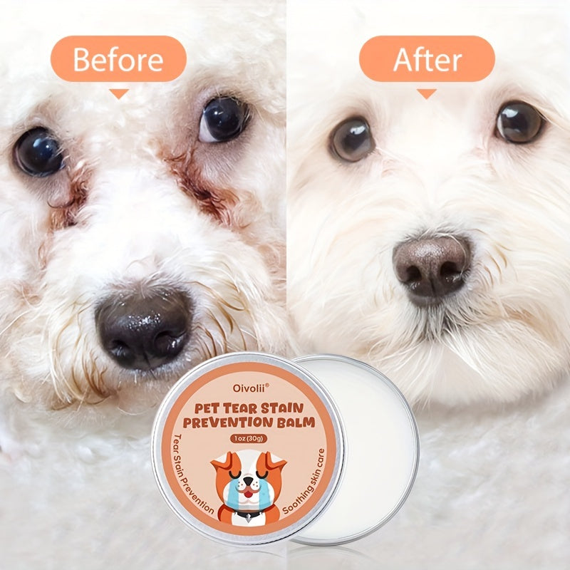 Pet Tear Stain Prevention Balm, Eye Care For Dogs And Cats, Natural Safe Repel Tears, Gently Cleanses Effective & Non-Irritating