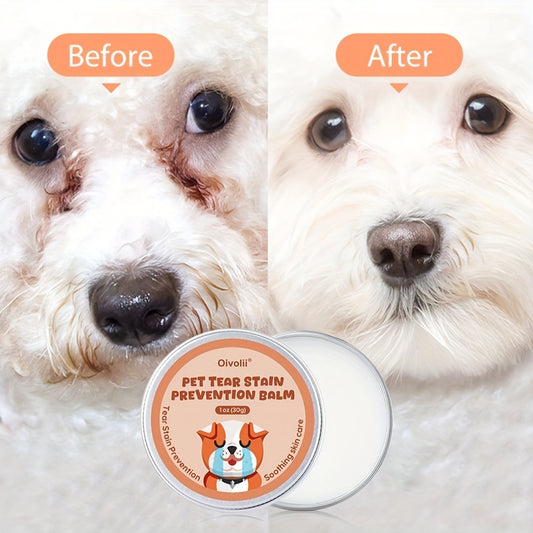 Pet Tear Stain Prevention Balm, Eye Care For Dogs And Cats, Natural Safe Repel Tears, Gently Cleanses Effective & Non-Irritating