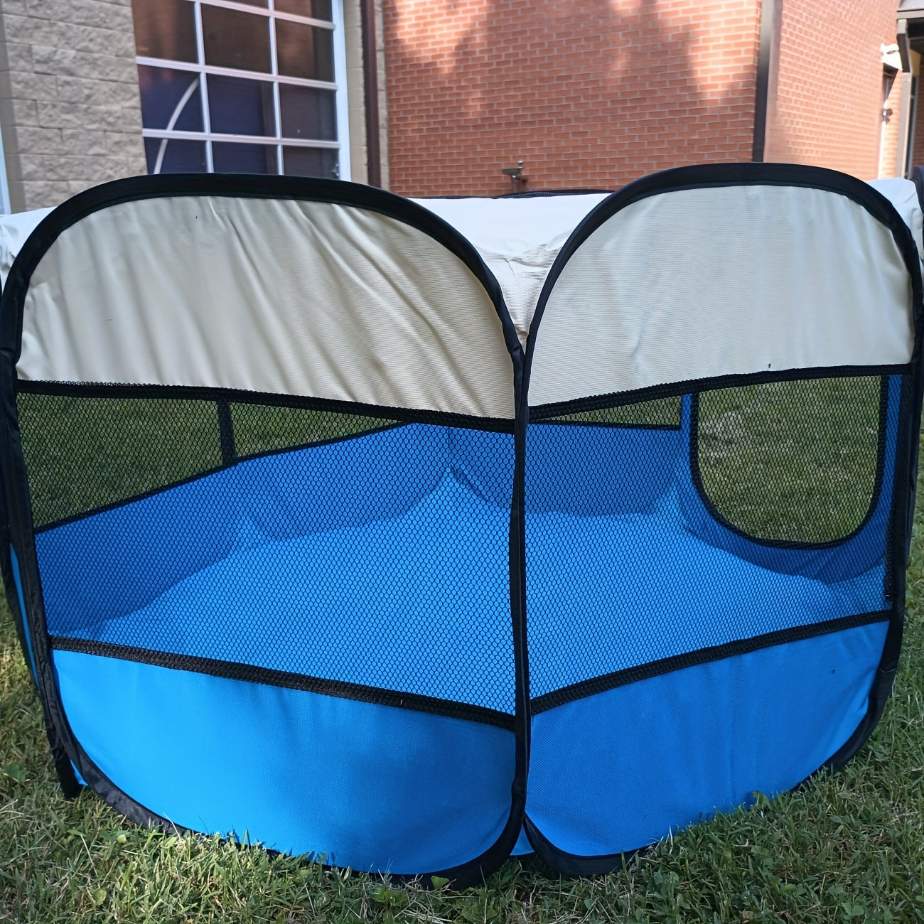 [Fast Arrival] Extra Large Foldable Pet Tent and Playpen (44.5*44.5*22.8 in) - Portable Enclosures for Dogs and Cats - Provides Ultimate Comfort, Security, and Ventilation for Your Furry Friend - Easy Setup and Carry