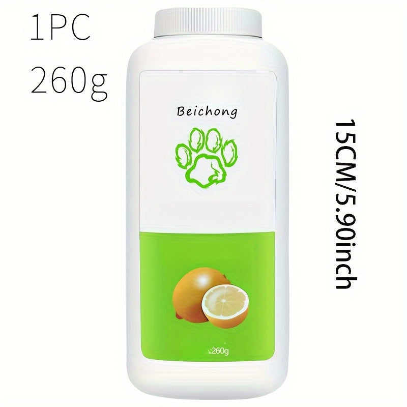 1pc Beichong Natural Pet Dry Cleaning Powder - Deodorizing & Odor-Neutralizing, No-Rinse Shampoo for Cats & Dogs, Quick Water-Free Formula, Safe for Sensitive Skin, Gentle, Non-Toxic, Cruelty-Free, Easy to Use, Plastic Contai