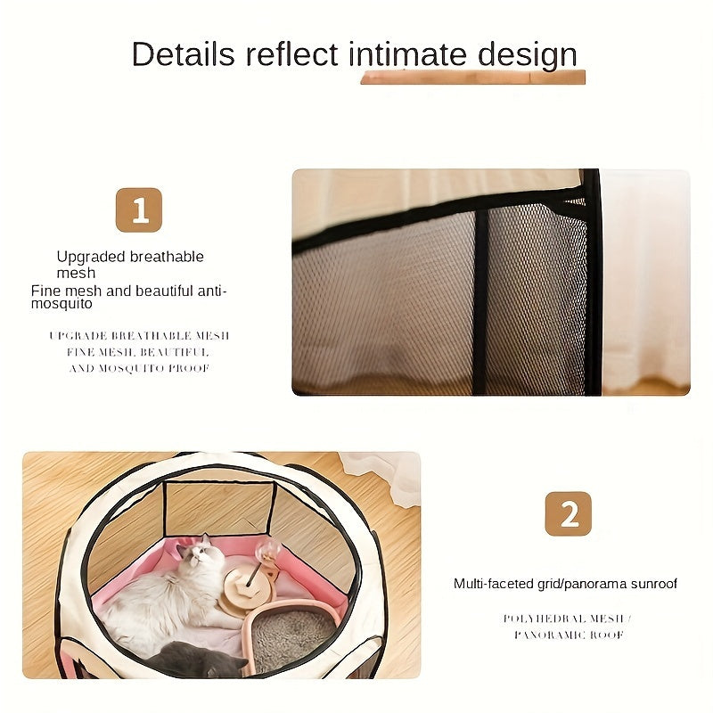 [Fast Arrival] Extra Large Foldable Pet Tent and Playpen (44.5*44.5*22.8 in) - Portable Enclosures for Dogs and Cats - Provides Ultimate Comfort, Security, and Ventilation for Your Furry Friend - Easy Setup and Carry