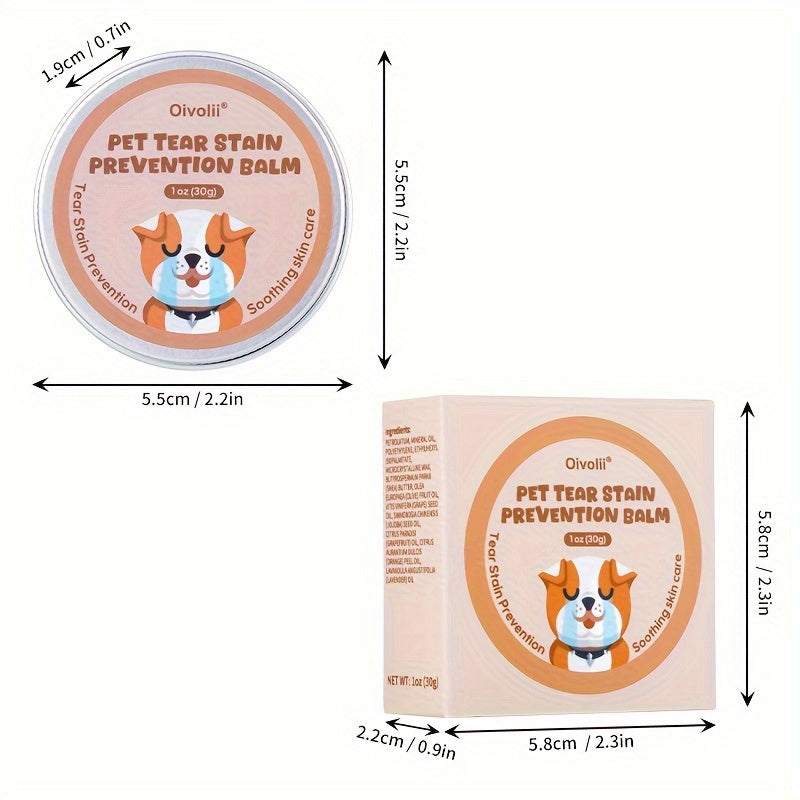 Pet Tear Stain Prevention Balm, Eye Care For Dogs And Cats, Natural Safe Repel Tears, Gently Cleanses Effective & Non-Irritating