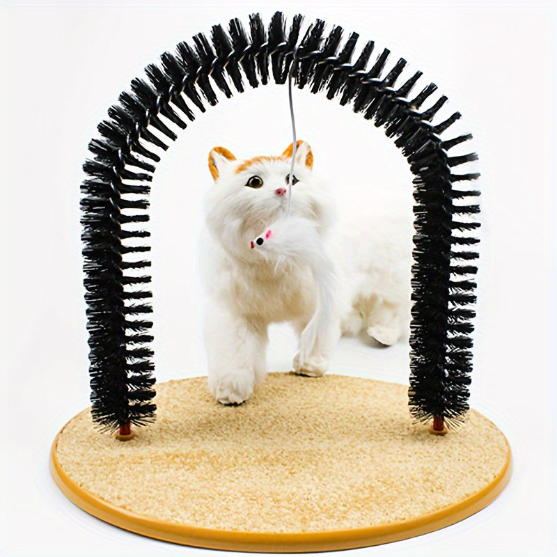 Cat Arch Self-Cleaning Grooming & Soothing Massage Toy - A Multifunctional Scratching Post and Interactive Playmate for Cats and Kittens of All Ages