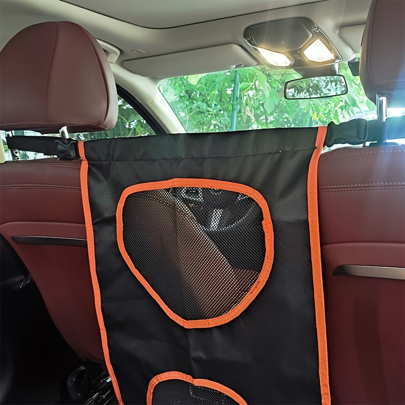 1pc Premium Pet Car Safety Net Barrier - Durable & Easy Install - Keeps Pets Secure in Backseat - Perfect for Interior Decoration & Dog Protection, Vehicle-Compliant Design