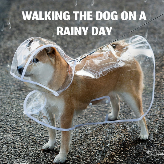 Waterproof Transparent Dog Raincoat for Medium to Large Breeds - Durable PVC Material, Snap-On Poncho for Golden Retrievers & Bichon Frise - Ideal for Small to Extra-Large Dogs