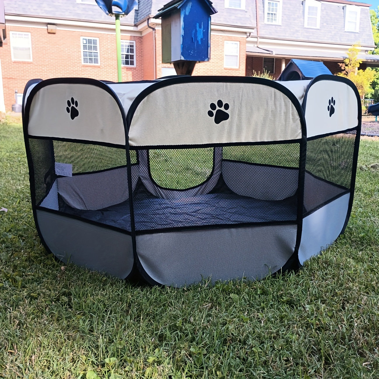 [Fast Arrival] Extra Large Foldable Pet Tent and Playpen (44.5*44.5*22.8 in) - Portable Enclosures for Dogs and Cats - Provides Ultimate Comfort, Security, and Ventilation for Your Furry Friend - Easy Setup and Carry