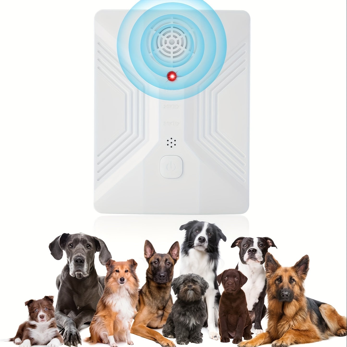 [Fast Arrival] Rechargeable Sonic Dog Repeller - Sonic Bark Deterrents with 3 Modes, Compact, Effective, and Humane Outdoor & Indoor Anti-Barking Device for Dogs - White Color, Easy to Use, and Long-Lasting Battery Life